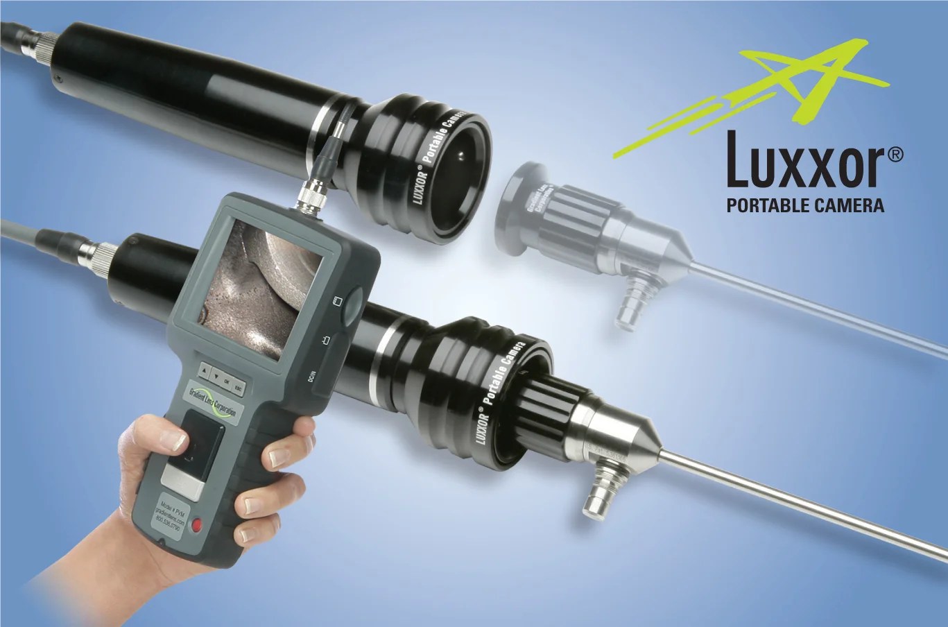 NEW, PORTABLE VIDEO CAMERA ATTACHES TO ANY HAWKEYE BORESCOPE